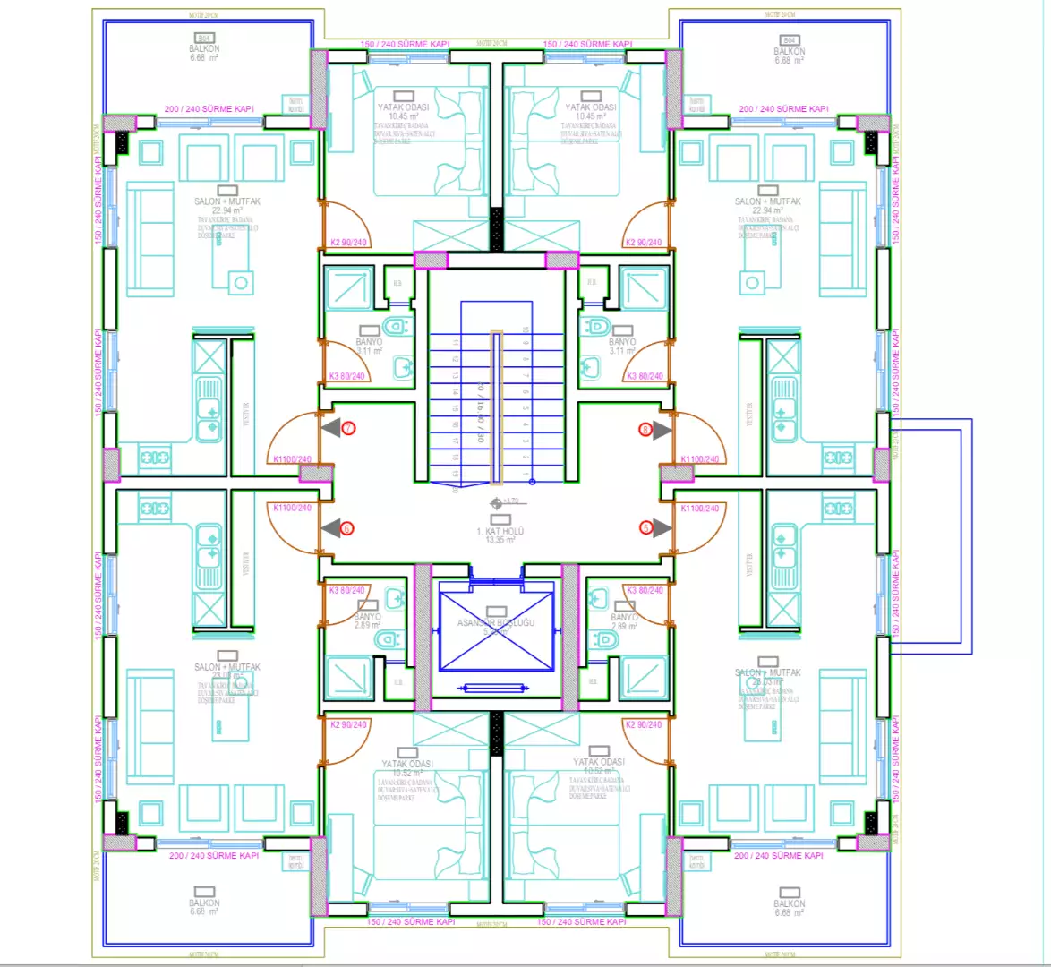 Квартира 43м² в Турции, Анталья. Стоимостью 113000€ аренда фото-20