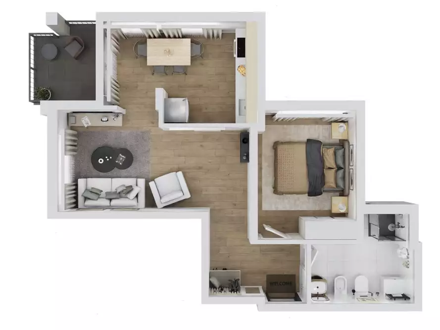 Квартира 38м² в Черногории, Утеха. Стоимостью 95690€ аренда фото-4
