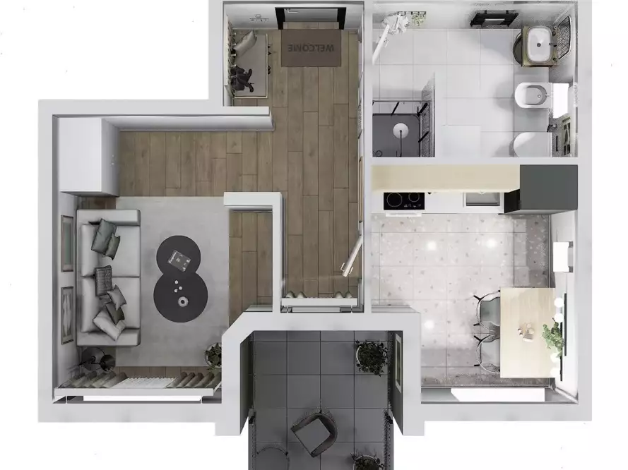 Квартира 38м² в Черногории, Утеха. Стоимостью 95690€ аренда фото-7