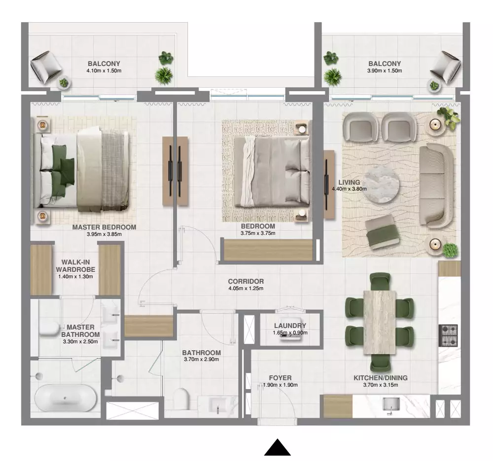 Квартира 121м² в ОАЭ, Дубай. Стоимостью 523800$ аренда фото-9