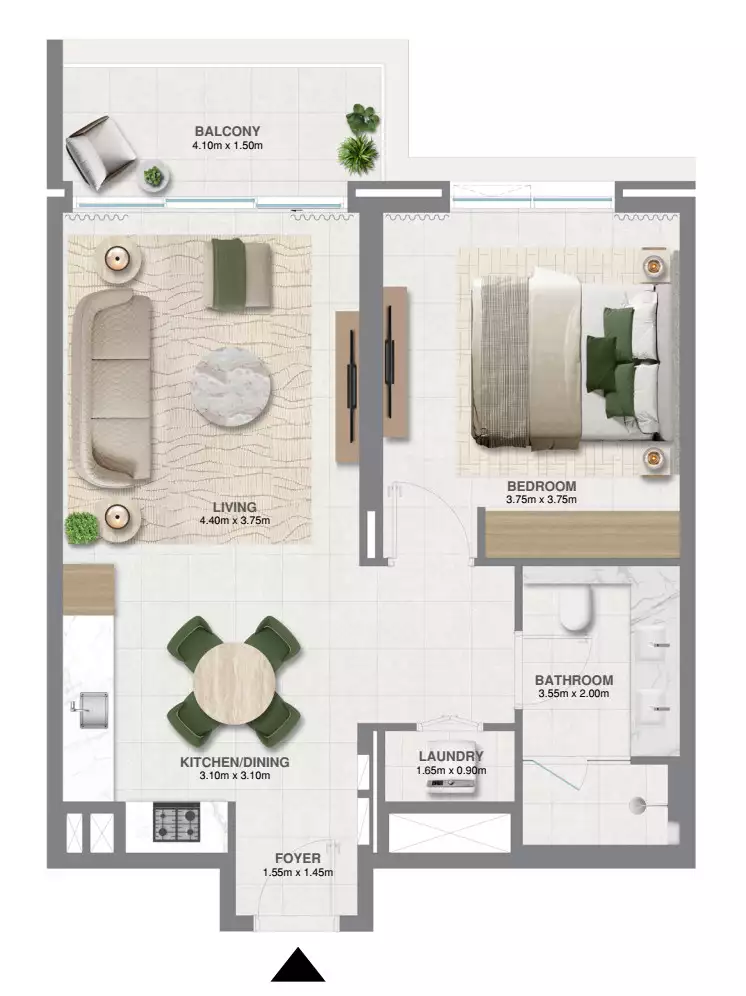 Квартира 74м² в ОАЭ, Дубай. Стоимостью 324000$ аренда фото-9