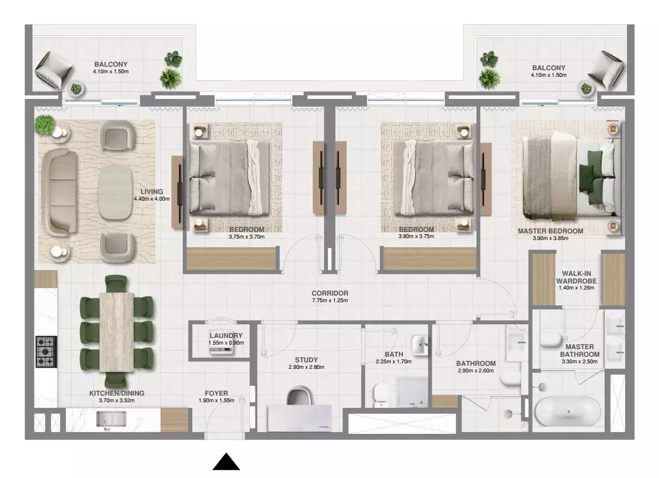 Квартира 156м² в ОАЭ, Дубай. Стоимостью 882900$ аренда фото-9