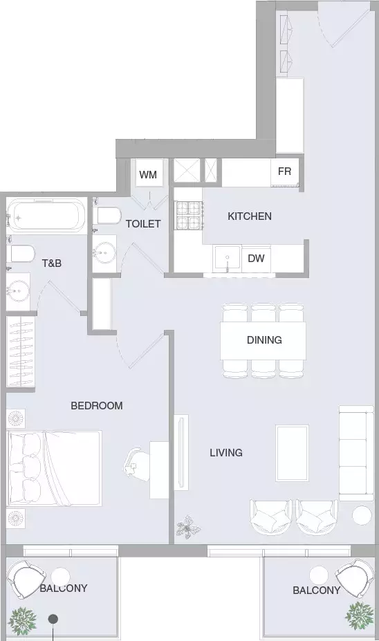 Квартира 79м² в ОАЭ, Дубай. Стоимостью 360462$ аренда фото-21