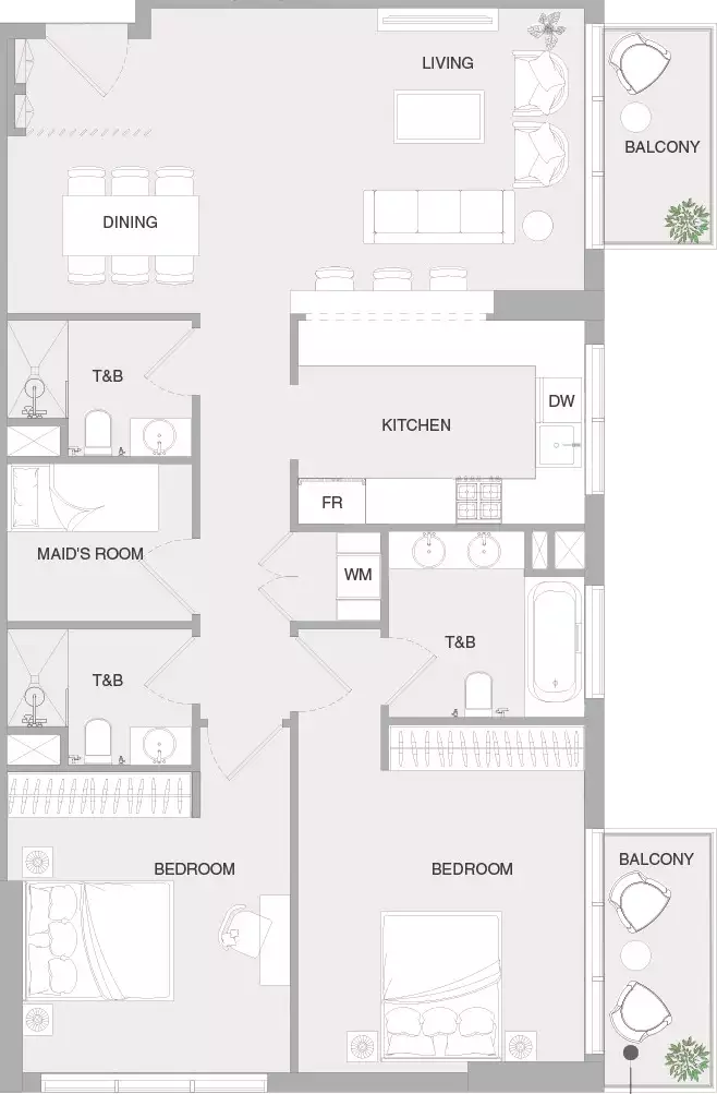 Квартира 120м² в ОАЭ, Дубай. Стоимостью 530487$ аренда фото-21