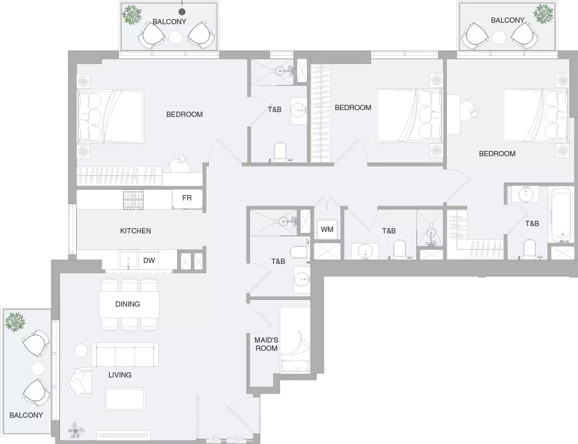 Квартира 145м² в ОАЭ, Дубай. Стоимостью 530487$ аренда фото-21