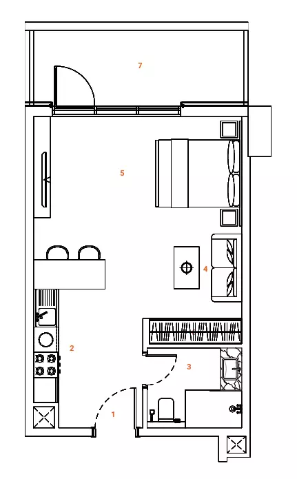 Квартира 48м² в ОАЭ, Дубай. Стоимостью 212267$ аренда фото-10