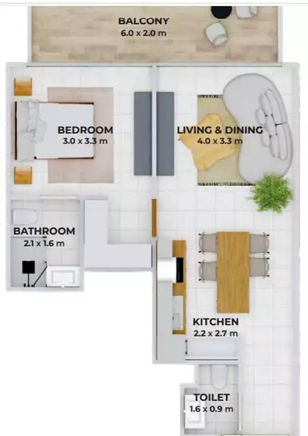 Квартира 60м² в ОАЭ, Дубай. Стоимостью 306337$ аренда фото-3