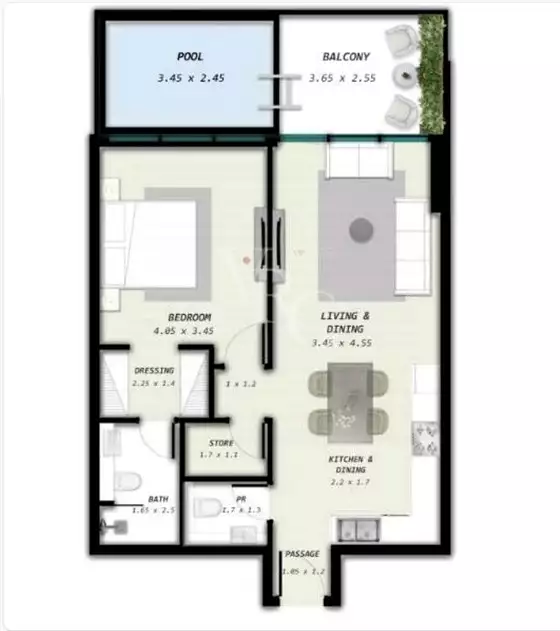 Квартира 78м² в ОАЭ, Дубай. Стоимостью 378475$ аренда фото-6