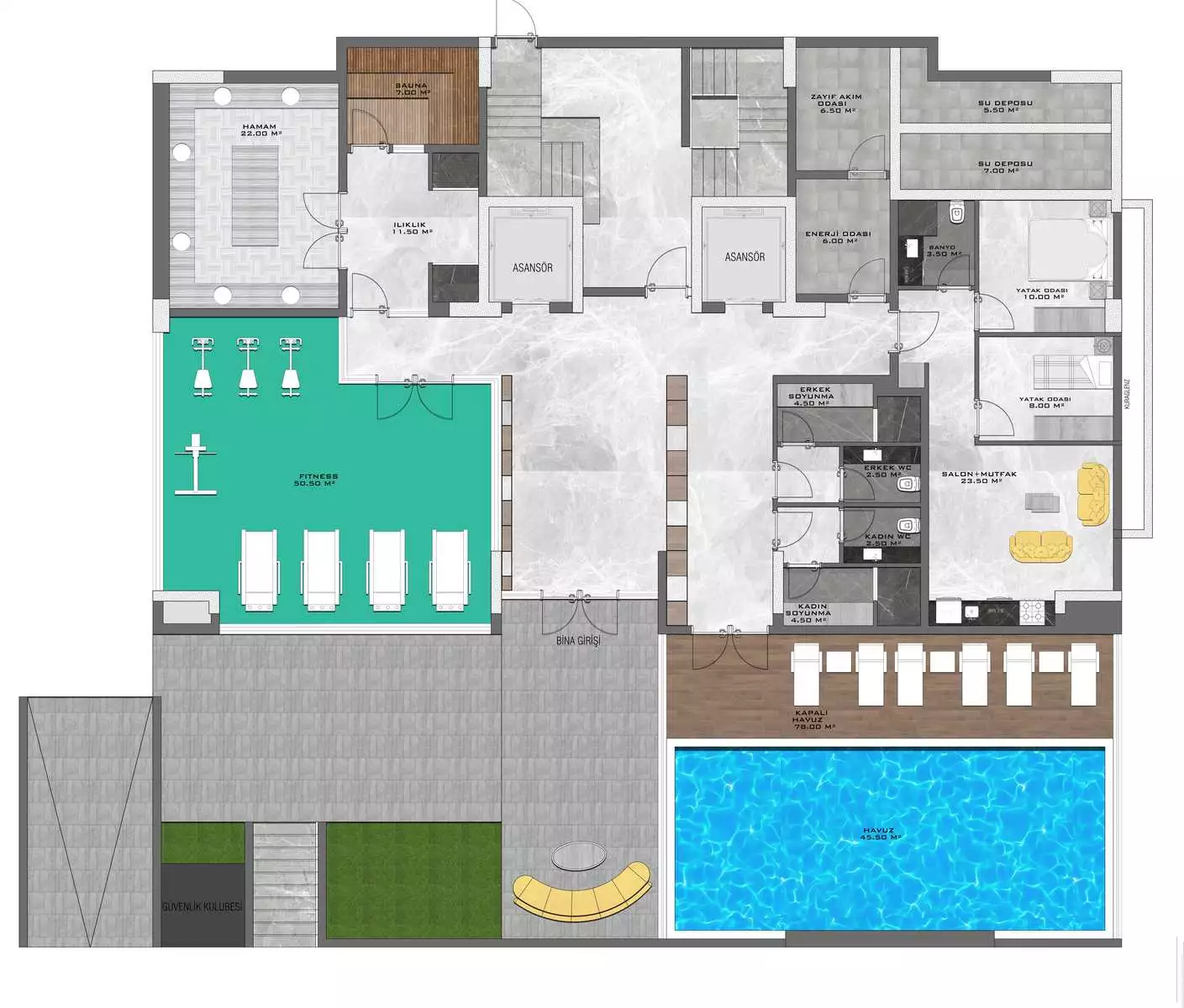 Квартира 50м² в Турции, Махмутлар. Стоимостью 138000€ аренда фото-31