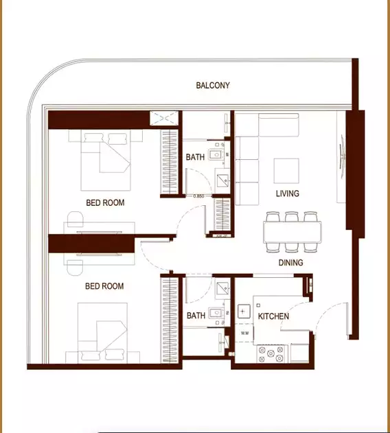 Квартира 62м² в ОАЭ, Дубай. Стоимостью 313961$ аренда фото-10