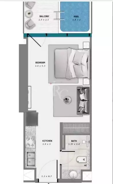 Квартира 71м² в ОАЭ, Дубай. Стоимостью 355460$ аренда фото-9