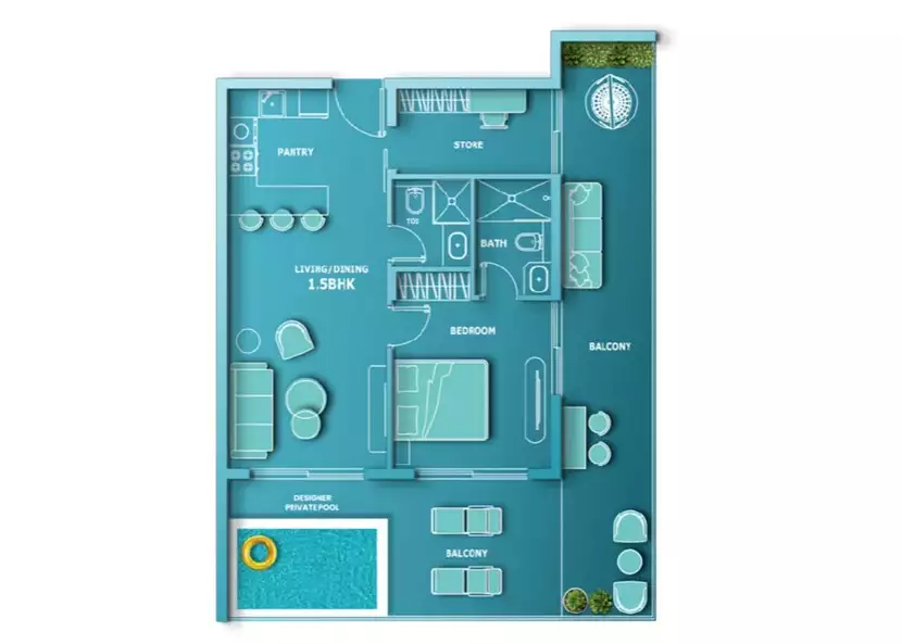 Квартира 75м² в ОАЭ, Дубай. Стоимостью 364609$ аренда фото-5