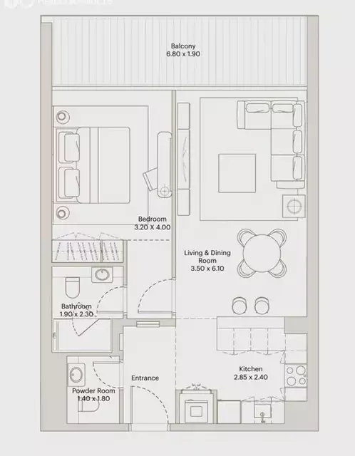 Квартира 77м² в ОАЭ, Дубай. Стоимостью 286055$ аренда фото-5