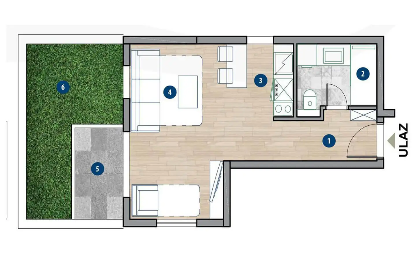 Другие объекты 46м² в Черногории, Котор. Стоимостью 175000€ аренда фото-24