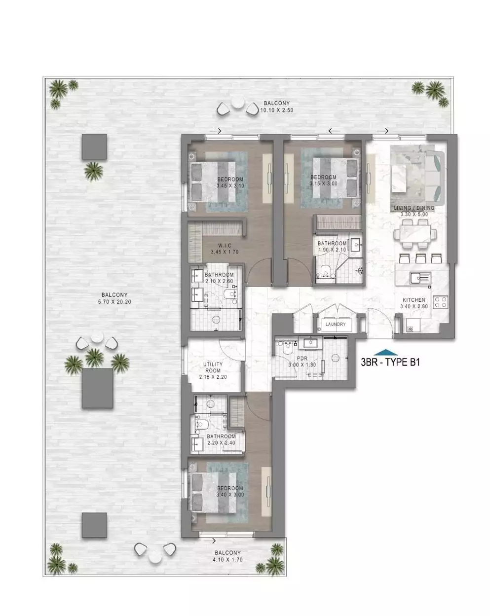 Квартира 188м² в ОАЭ, Дубай. Стоимостью 1333800$ аренда фото-24