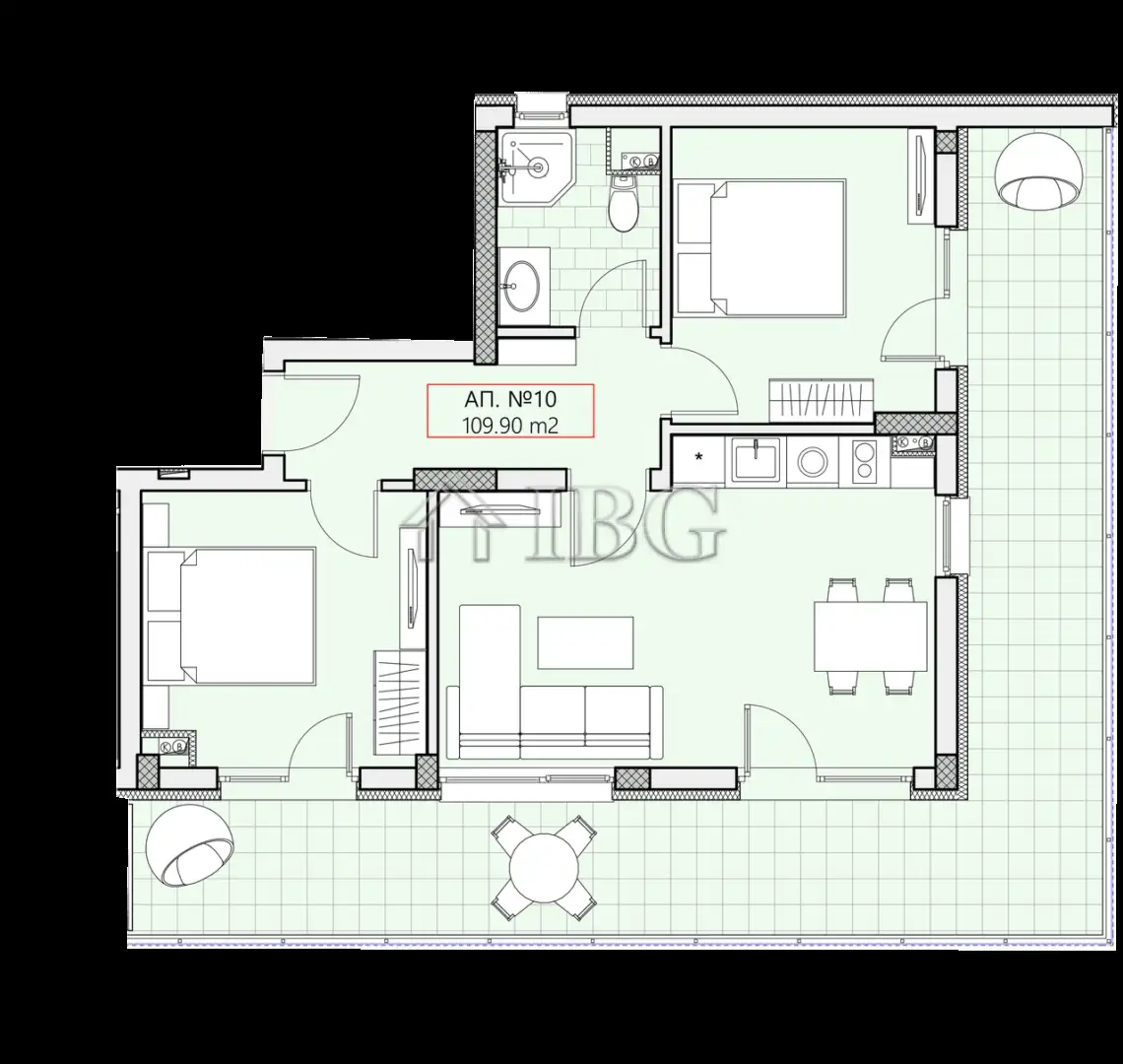 Квартира 110м² в Болгарии, Святой Влас. Стоимостью 159900€ аренда фото-4