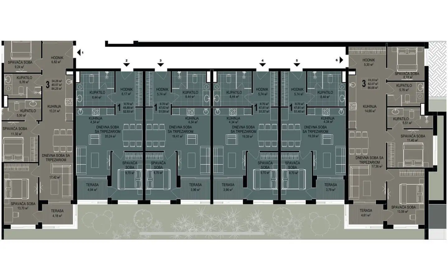 Квартира 85м² в Черногории, Будва. Стоимостью 280500€ аренда фото-11