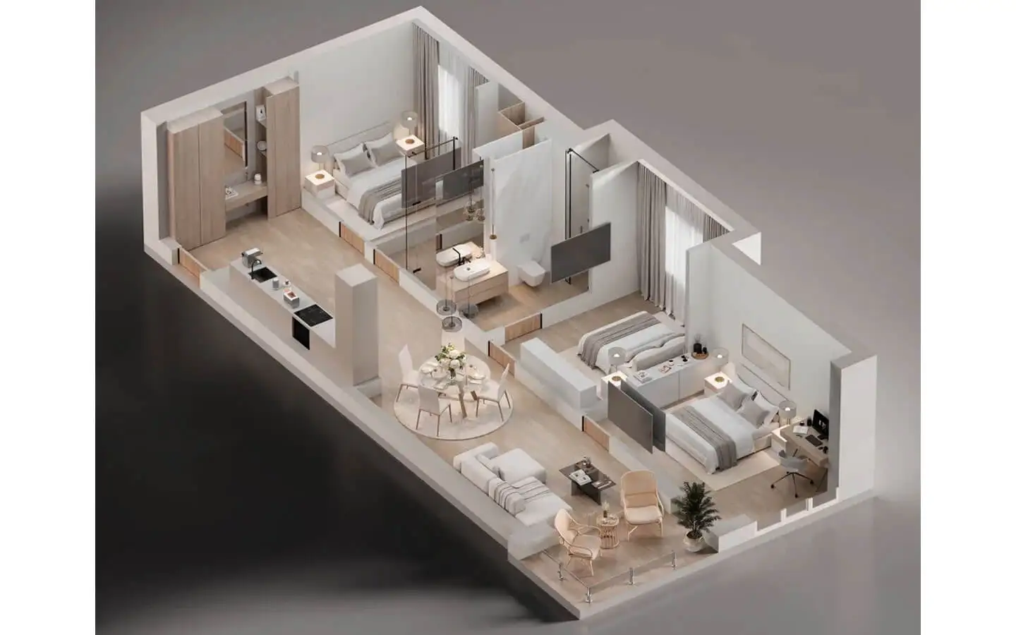 Квартира 85м² в Черногории, Будва. Стоимостью 280500€ аренда фото-12