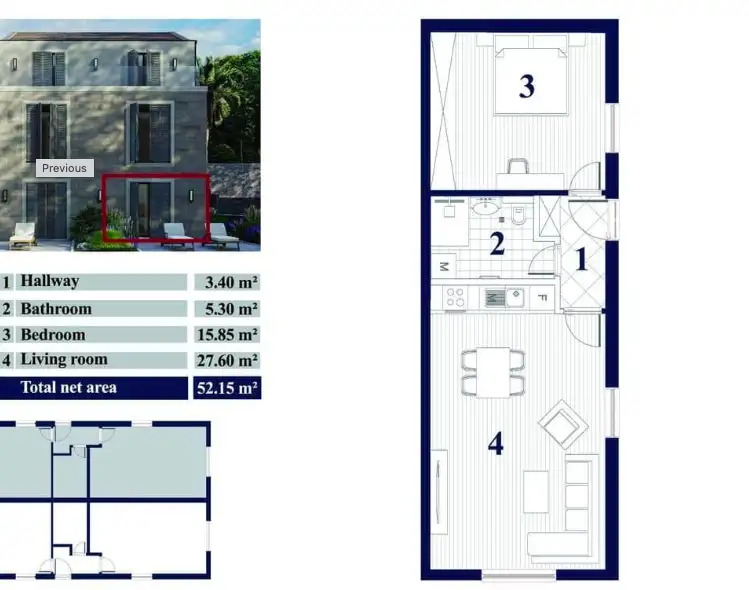 Квартира 132м² в Черногории, Прчань. Стоимостью 248000€ аренда фото-22