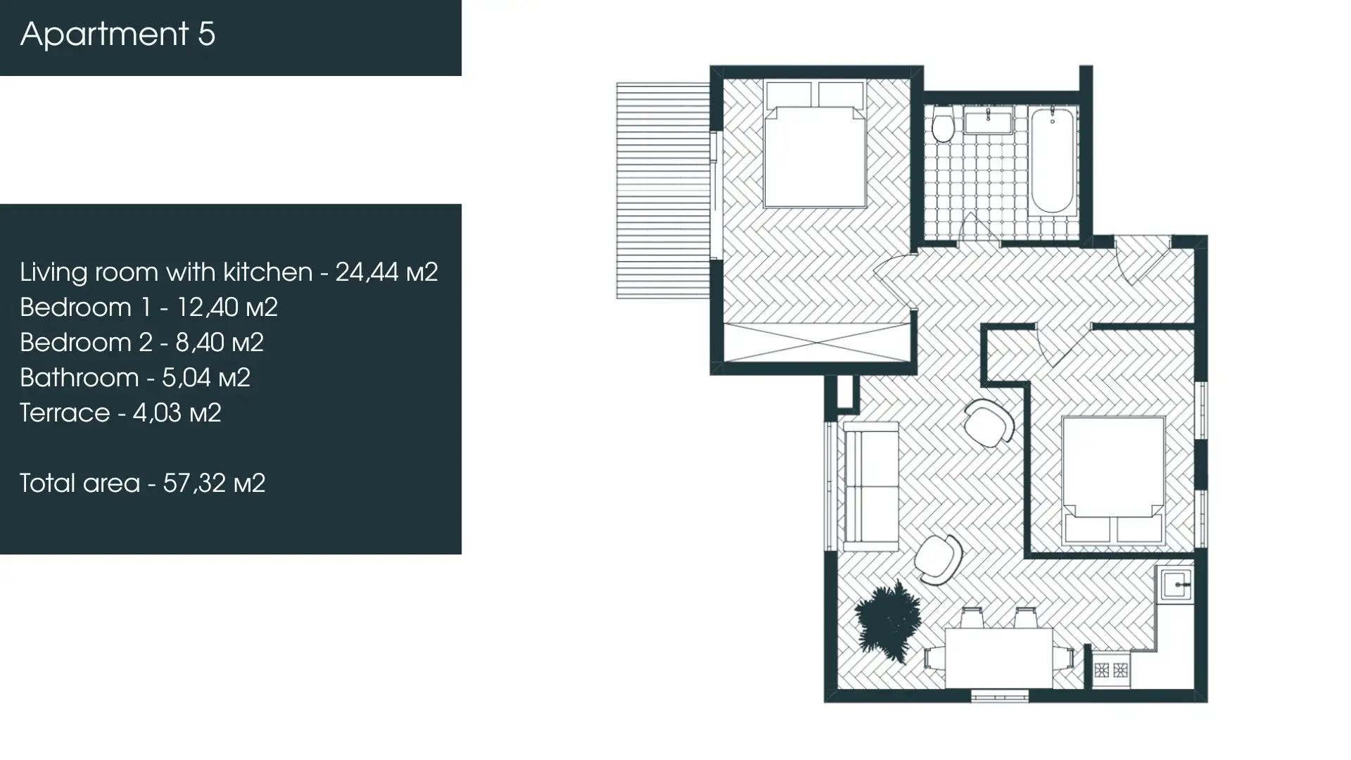 Квартира 57м² в Черногории, Тиват. Стоимостью 194570€ аренда фото-5
