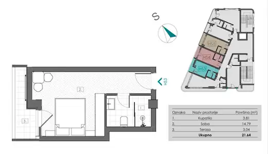 Квартира 22м² в Черногории, Бар. Стоимостью 60592€ аренда фото-12