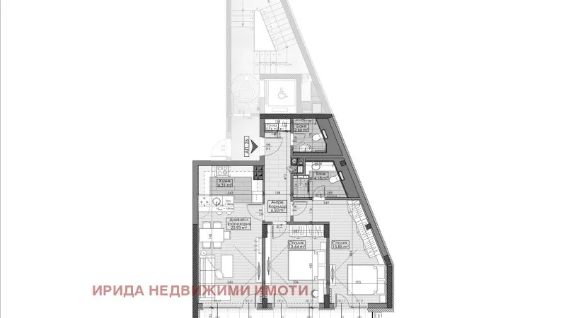 Квартира 109м² в Болгарии, София. Стоимостью 216877£ аренда фото-1