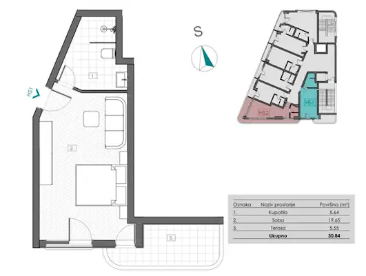 Квартира 31м² в Черногории, Бар. Стоимостью 86352€ аренда фото-12