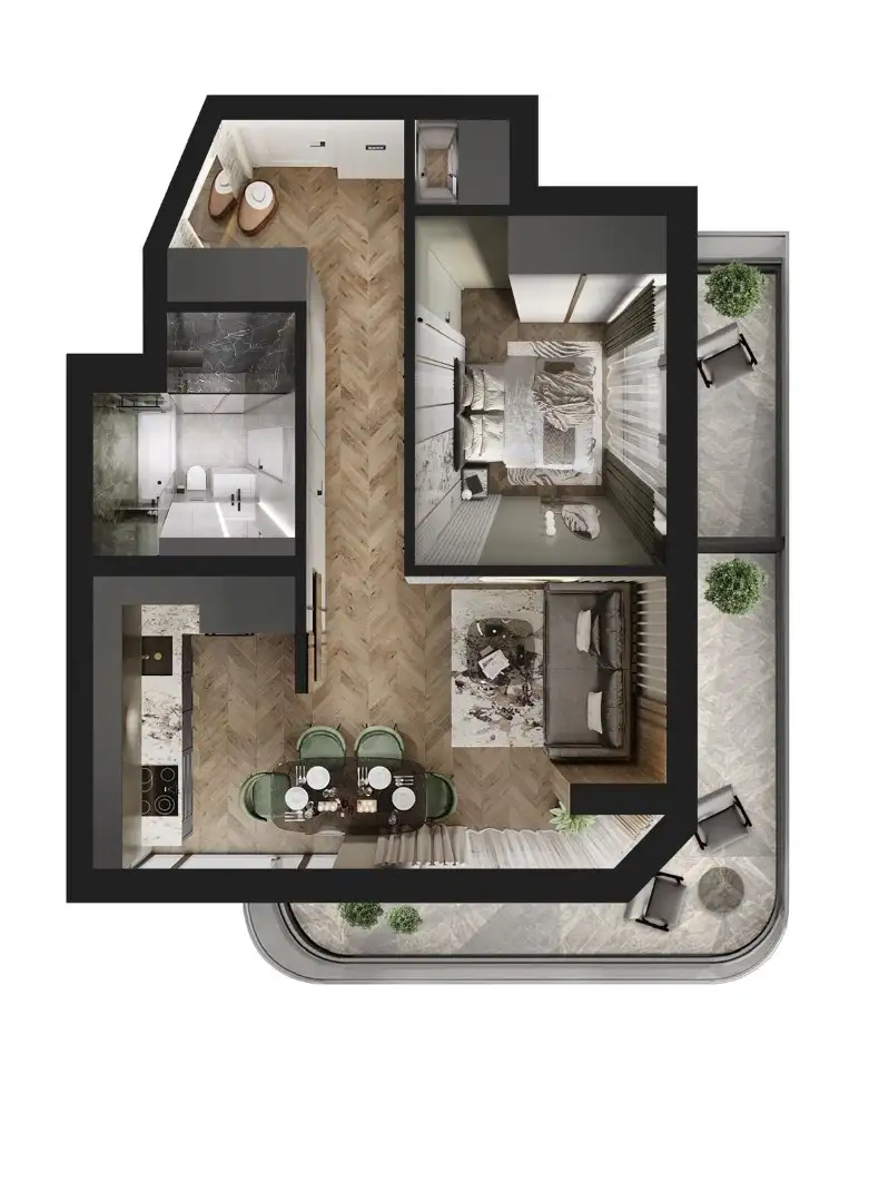 Квартира 76м² в Черногории, Бар. Стоимостью 182400€ аренда фото-16