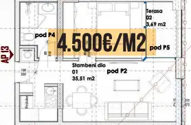 Квартира 39м² в Черногории, Будва. Стоимостью 176950€ аренда фото-5
