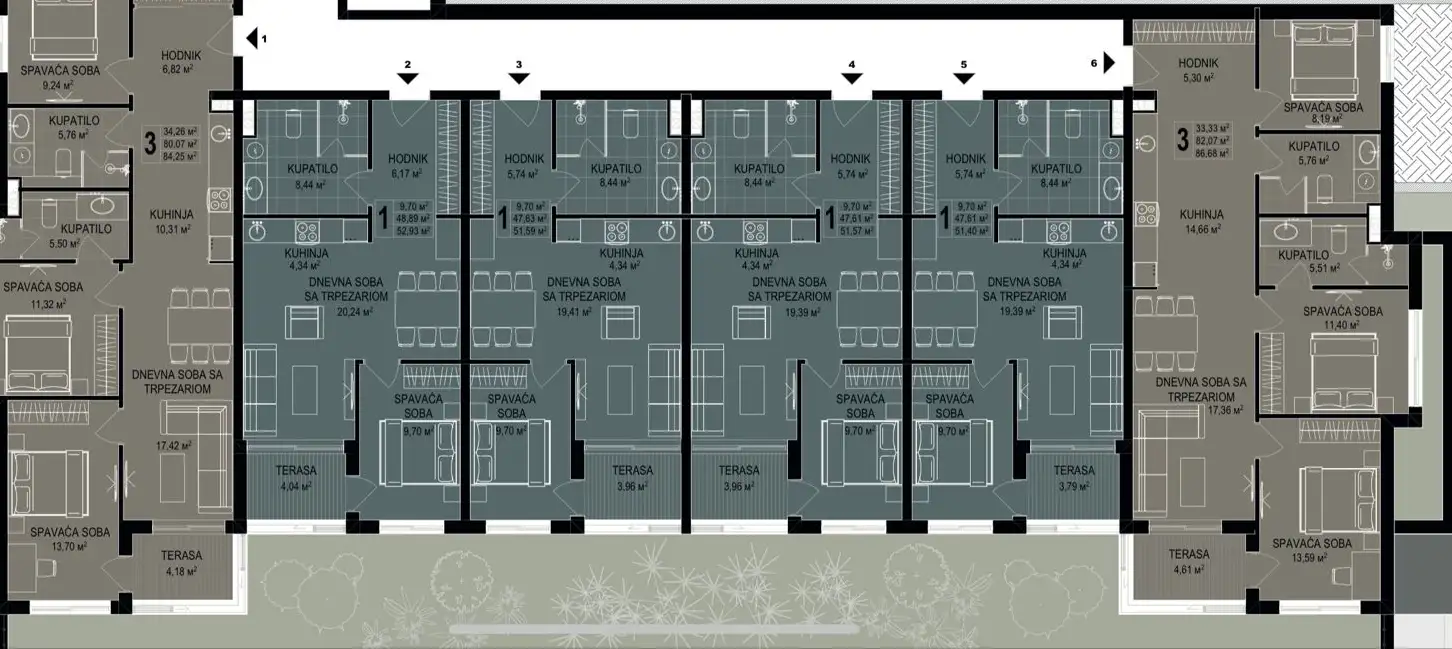 Квартира 52м² в Черногории, Бечичи. Стоимостью 171600€ аренда фото-10