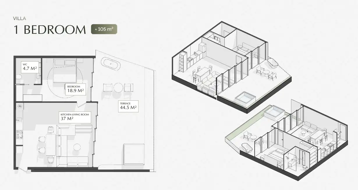 Вилла 105м² в Индонезии, Убуд. Стоимостью 208900$ аренда фото-1