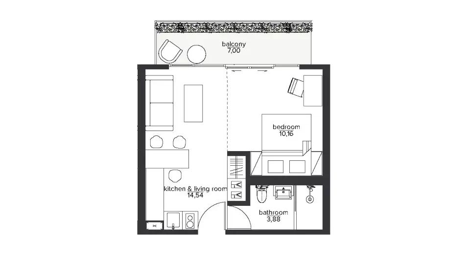 Квартира 35м² в Индонезии, Табанан. Стоимостью 147310$ аренда фото-1