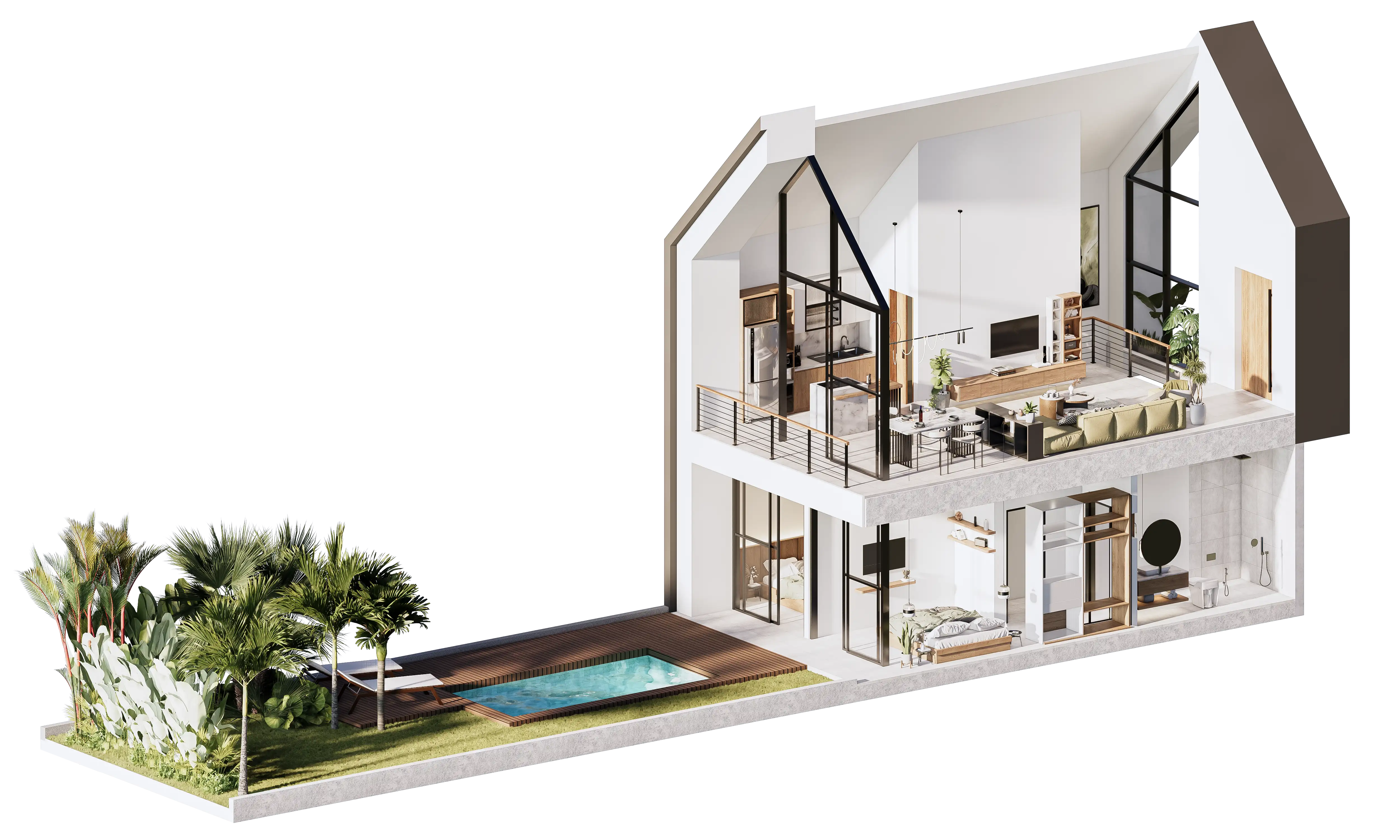 Вилла 108м² в Индонезии, Букит. Стоимостью 298000$ аренда фото-2