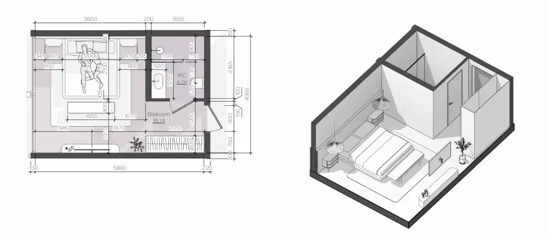 Квартира 23м² в Индонезии, Убуд. Стоимостью 77300$ аренда фото-1