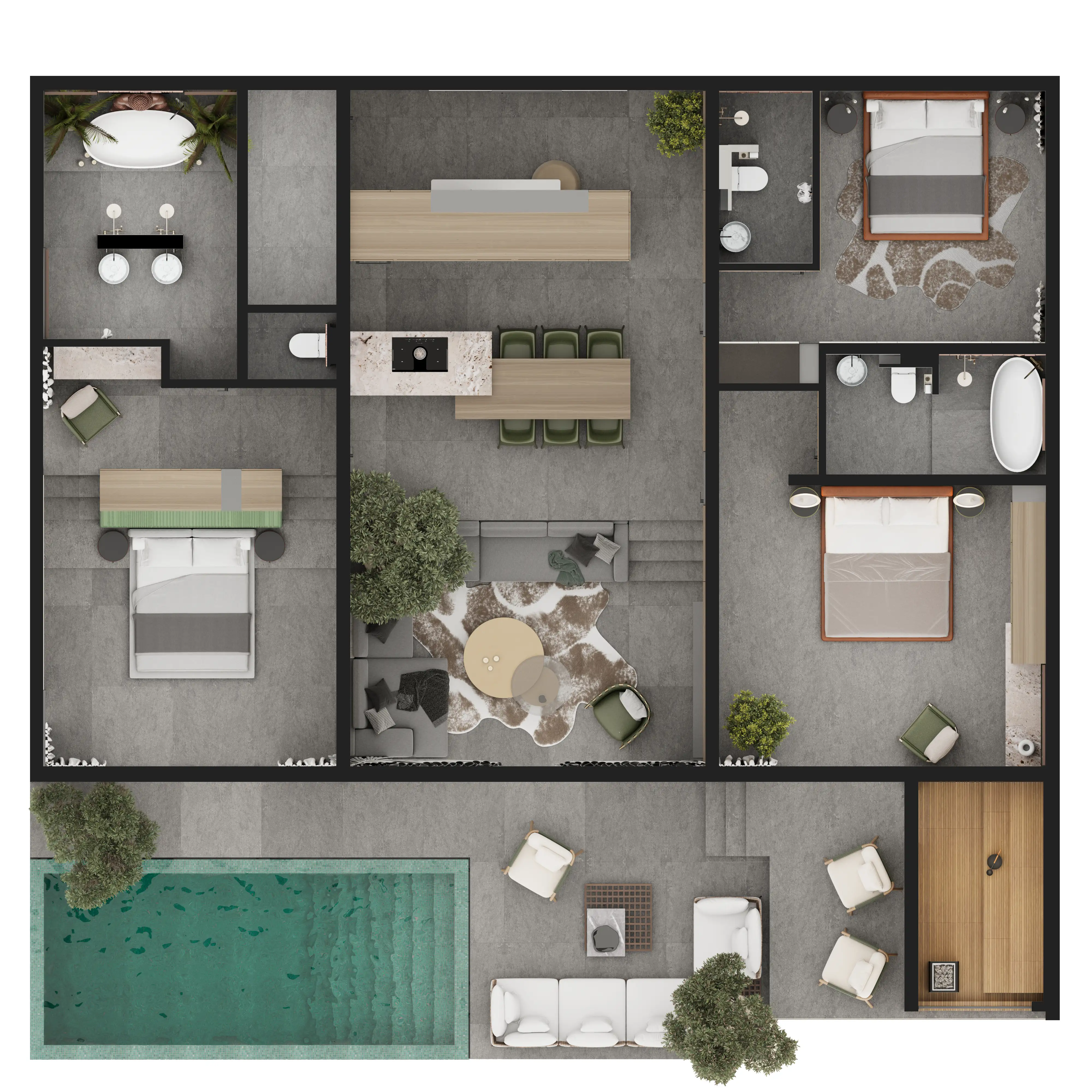 Вилла 210м² в Индонезии, Убуд. Стоимостью 360000$ аренда фото-1
