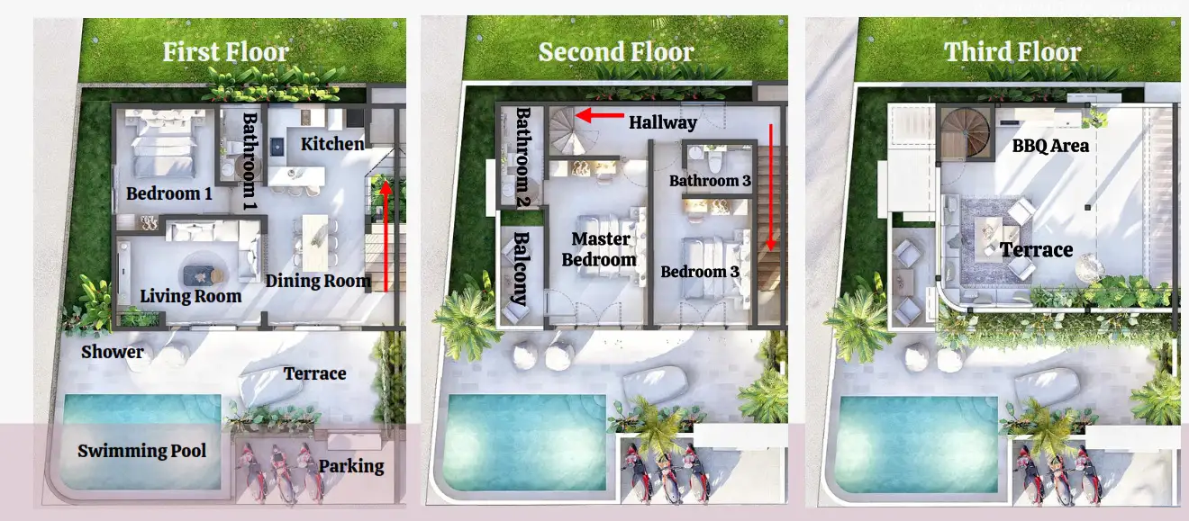 Вилла 151м² в Индонезии, Букит. Стоимостью 265000$ аренда фото-1