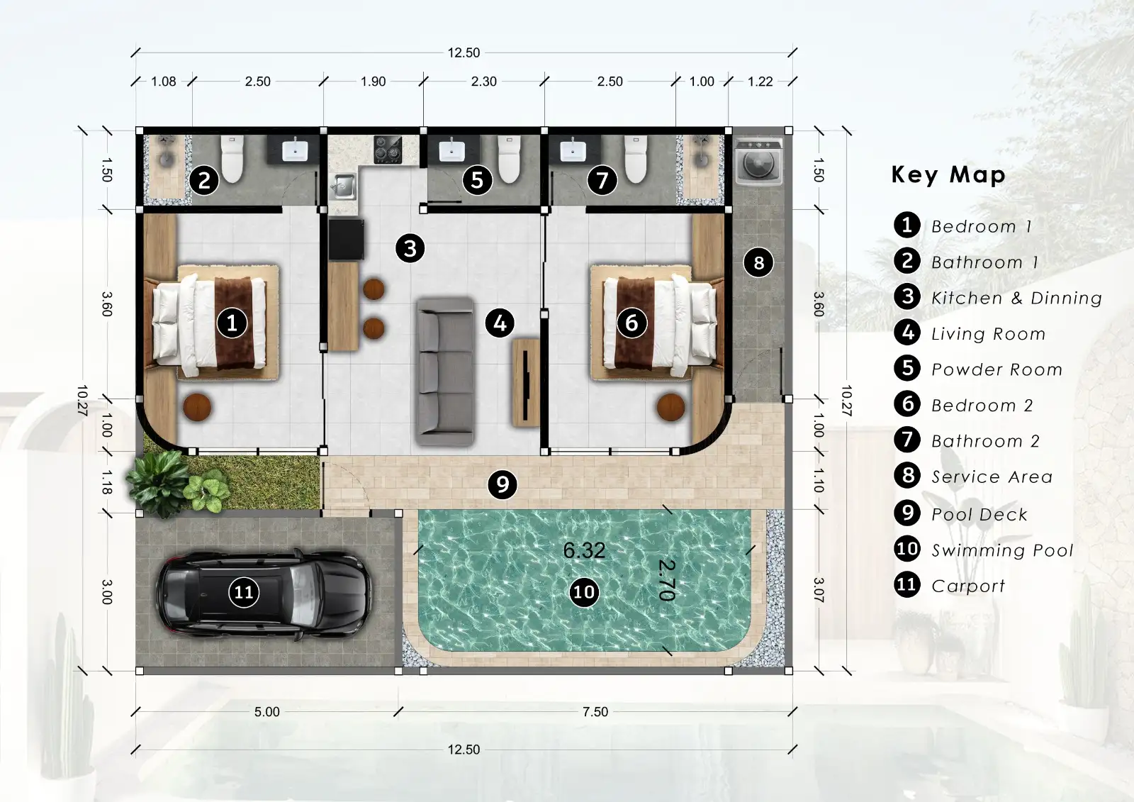Вилла 86м² в Индонезии, Букит. Стоимостью 134539$ аренда фото-1