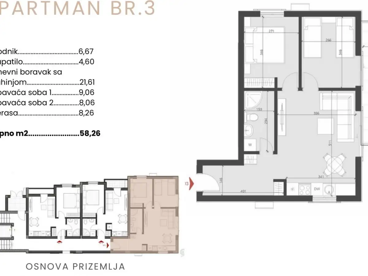 Квартира 35м² в Черногории, Бечичи. Стоимостью 112000€ аренда фото-5
