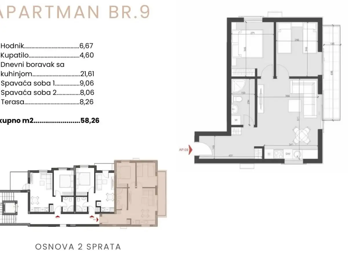 Квартира 35м² в Черногории, Бечичи. Стоимостью 112000€ аренда фото-11
