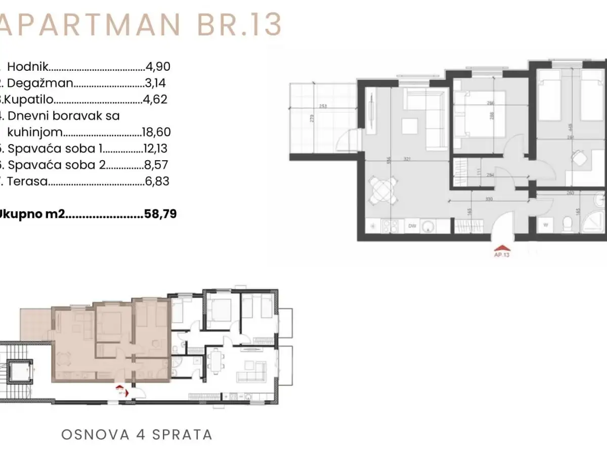 Квартира 35м² в Черногории, Бечичи. Стоимостью 112000€ аренда фото-15