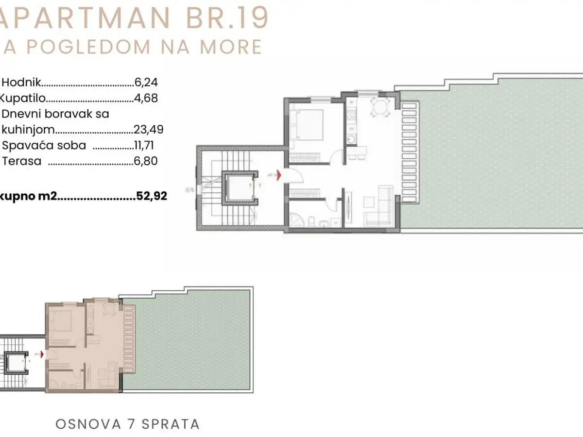 Квартира 35м² в Черногории, Бечичи. Стоимостью 112000€ аренда фото-21