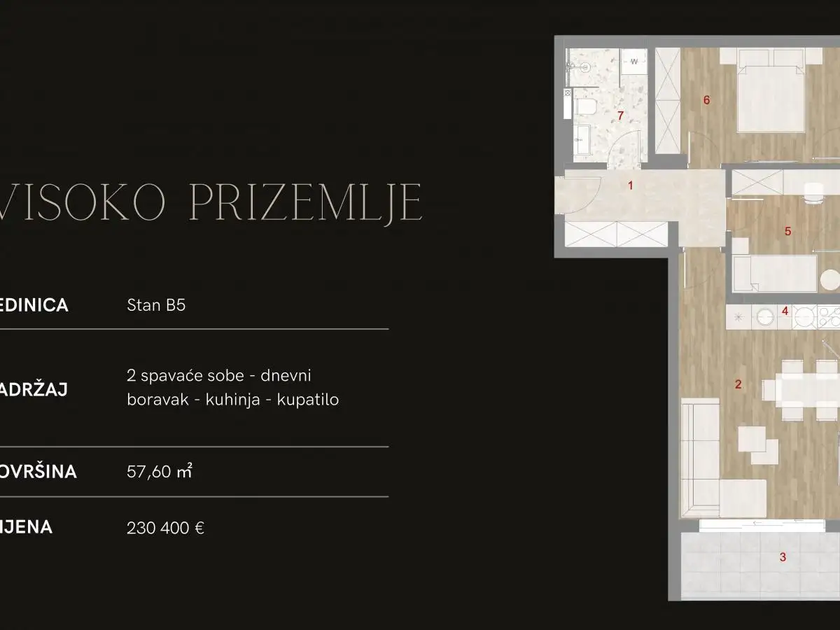 Квартира 46м² в Черногории, Котор. Стоимостью 184900€ аренда фото-8