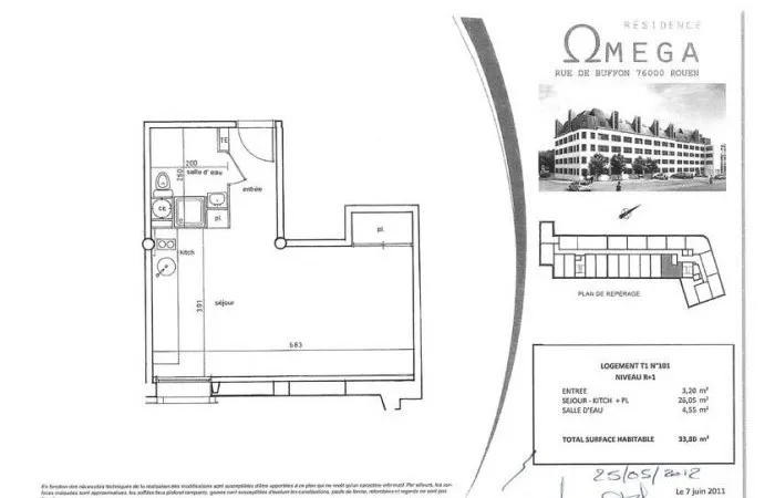 Квартира 33м² в Франции, Руан. Стоимостью 90232£ аренда фото-4