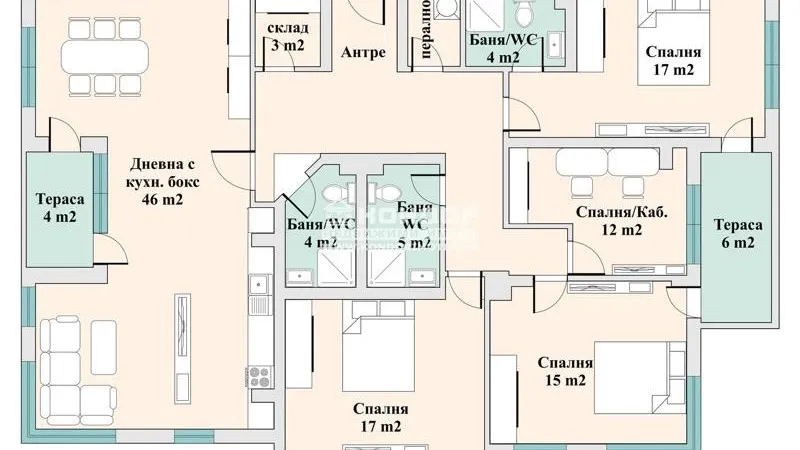 Квартира 216м² в Болгарии, Пловдив. Стоимостью 221463£ аренда фото-2