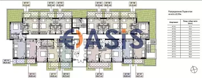 Квартира 53м² в Болгарии, Солнечный берег. Стоимостью 41960€ аренда фото-11