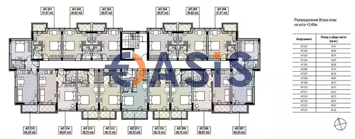 Квартира 53м² в Болгарии, Солнечный берег. Стоимостью 41960€ аренда фото-12
