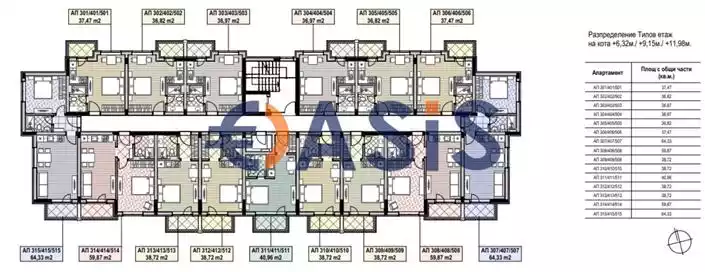 Квартира 53м² в Болгарии, Солнечный берег. Стоимостью 41960€ аренда фото-13